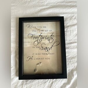 Footprints in the sand framed art by New View